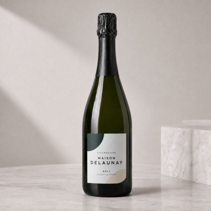 étiquette champagne moderne