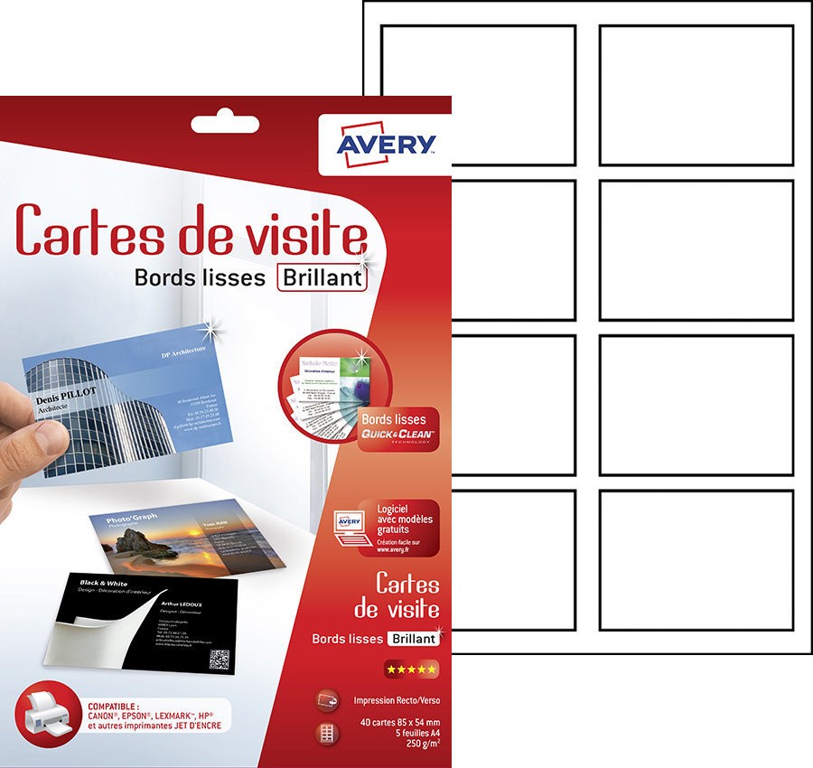 Cartes de visite C320287 Avery