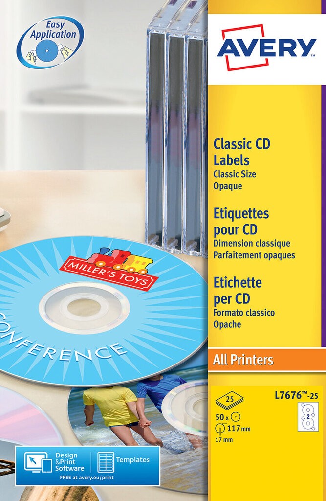 Etiquette CD | L7676-25 | Avery