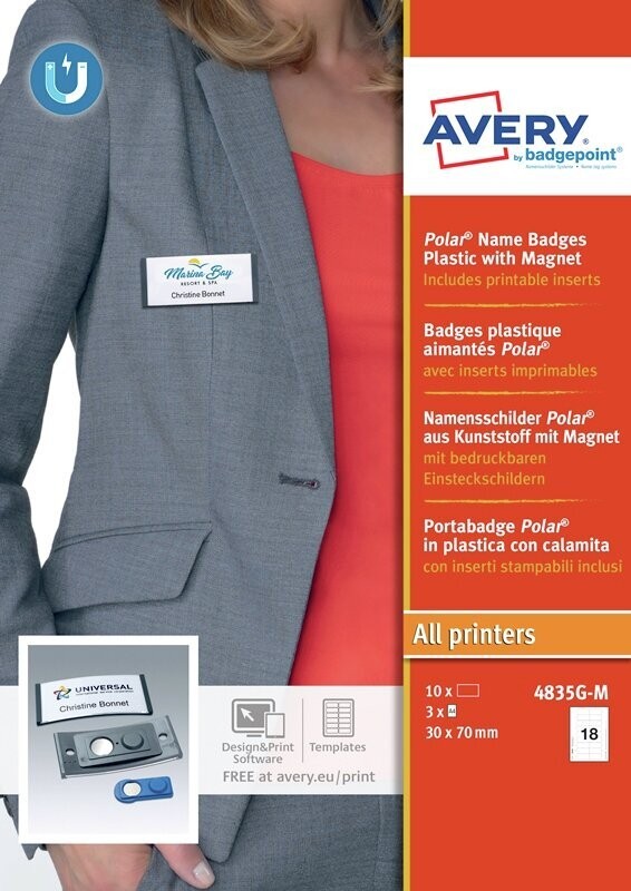 Prélèvement Paypal Luxembourg Sur Compte Bancaire 10 badges Polar® gris anthracite avec aimant – 30 x 65 mm | 4835G-M | Avery