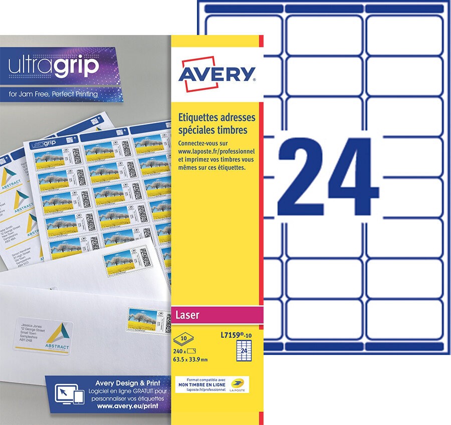 Etiquette Pour Timbres L7159 10 Avery
