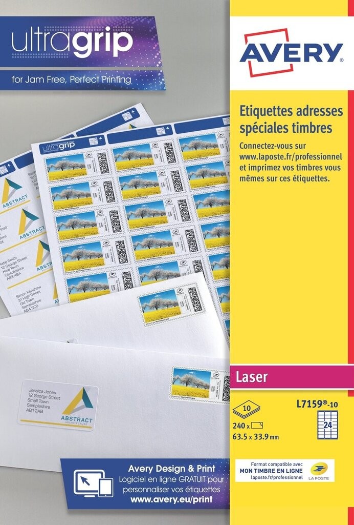 Etiquette Pour Timbres L7159 10 Avery