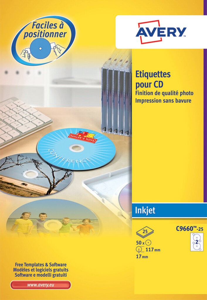 Etiquette CD | C9660-25 | Avery