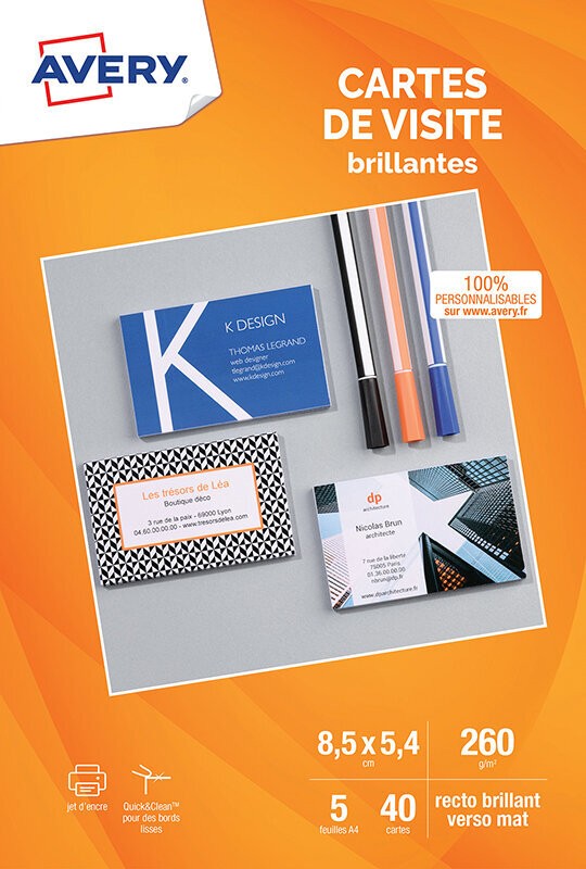 Cartes de visite C320287 Avery