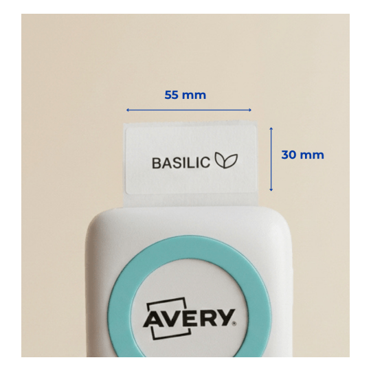 imprimante bluetooth avec étiquette de 55x30 mm
