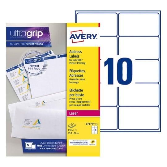 Etiquette adresse L7173-15 Contenu: 150 Etiquettes / 15 Feuille