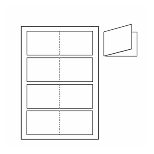 Cartes de visite double C32058-25 54 x 170 mm