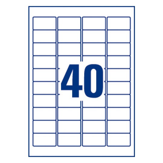 Etiquette mini J8654-25 25,4 x 45,7 mm