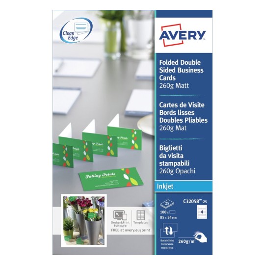 Cartes de visite double C32058-25