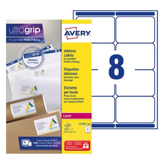 300 étiquettes D'expédition Autocollantes Demi-feuille - Format 8,5 X 5,5 Pouces, Premium