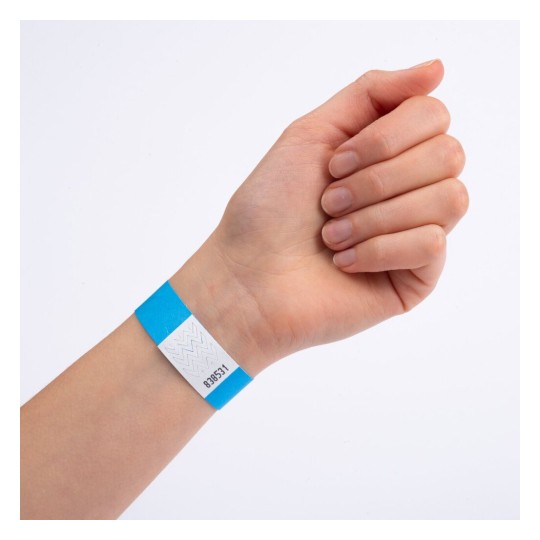 AVERY - 500 bracelets papier TYVEK® largeur 19mm Bleu Fluo TYVBL-50