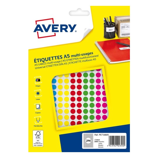 Pastilles en étuis A5 PET08MX