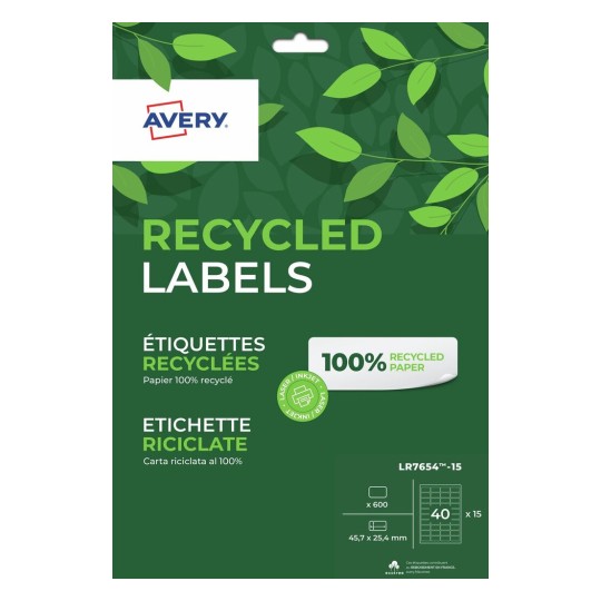 Etiquettes 100% recyclées LR7654-15