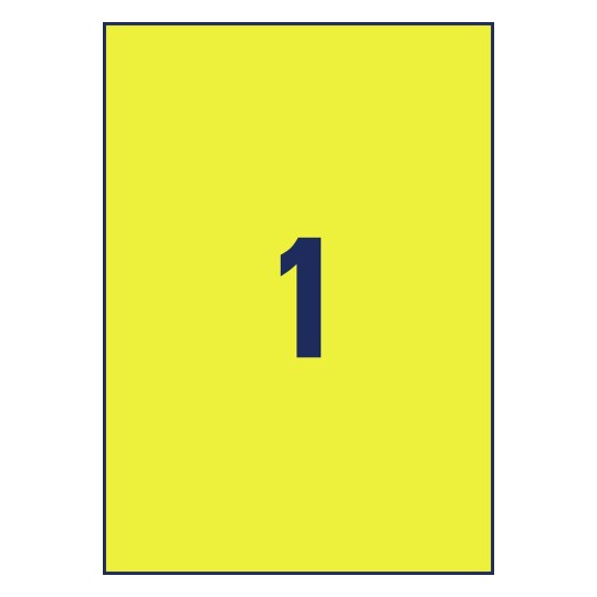 Etiquettes couleur 3473 210 x 297 mm