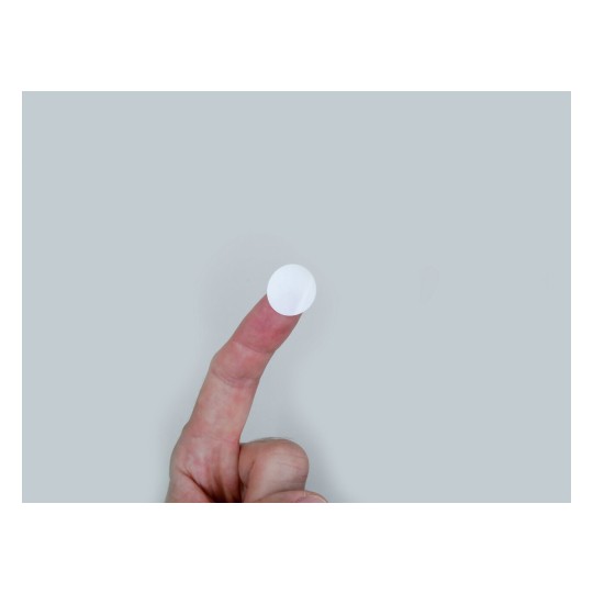 Rouleau de 500 pastilles autocollantes blanches enlevables