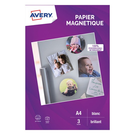 3 feuilles de papier magnétique (impression jet d'encre)        C9420