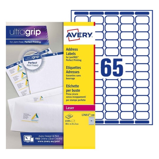 Etiquette mini L7651-100 Contenu: 6.500 Etiquettes / 100 Feuilles