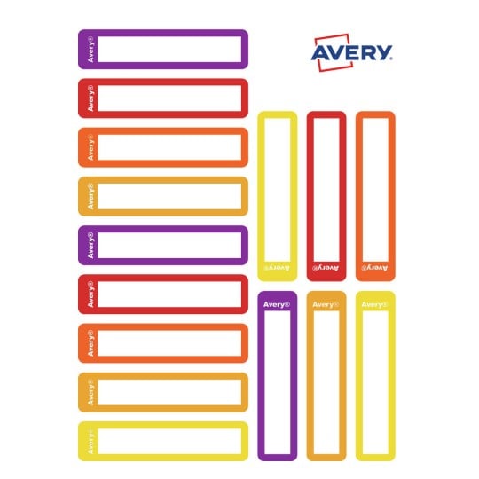 30 étiquettes stylos autocollantes jaune / orange RESMI30M