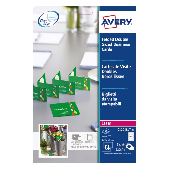 Cartes de visite double C32058L-25