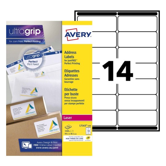 Etiquette adresse L7163-250 Contenu: 3.500 Etiquettes / 250 Feuilles