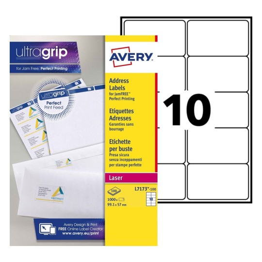 Etiquette adresse L7173-100 Contenu: 1.000 Etiquettes / 100 Feuilles