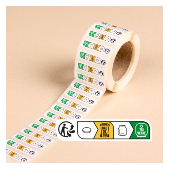 1000 Etiquettes INFOTRI - 10x40mm - en rouleau IRINFOTRI1000