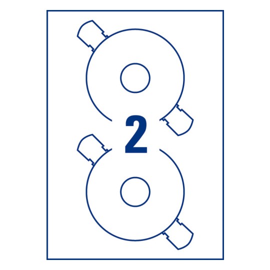 Etiquette CD L6043-25 Ø 117 mm