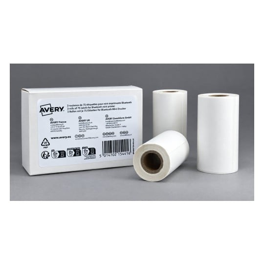Pack de 3 rouleaux d'étiquettes pour Imprimante Bluetooth BTPRINTER-ROLLS