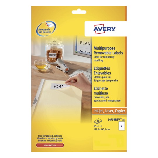 Etiquettes enlevables L4734REV-25