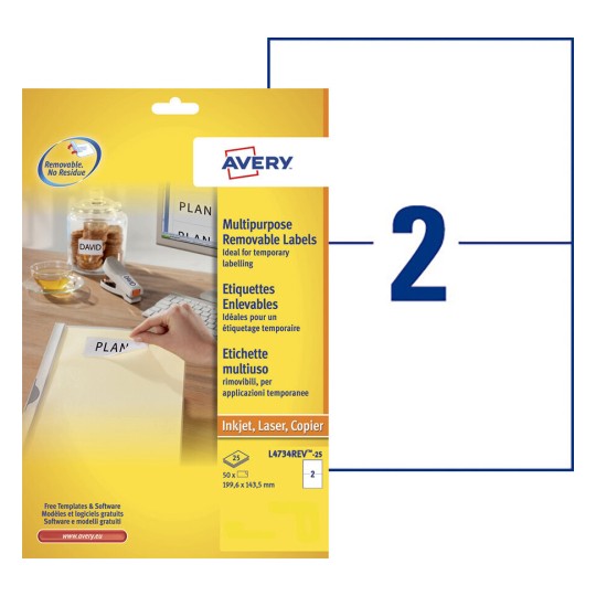 Etiquettes enlevables L4734REV-25