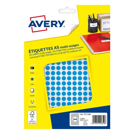 Pastilles en étuis A5 PET08B