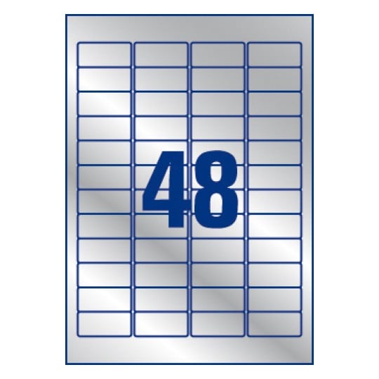 Etiquette ultra-résistante métallique L6009-20 21,2 x 45,7 mm