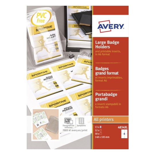 Prélèvement Paypal Luxembourg Sur Compte Bancaire Pochettes badges grand format avec tours de cou | 4834 | Avery