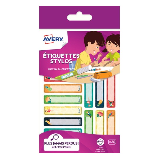 30 étiquettes stylos (Tropical) RESMI30T