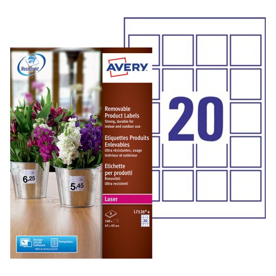 Etiquette produit L7126-8 Contenu: 160 Etiquettes / 8 Feuilles