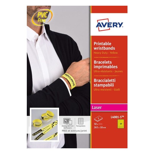 Bracelets d'identification imprimables L40015 Avery