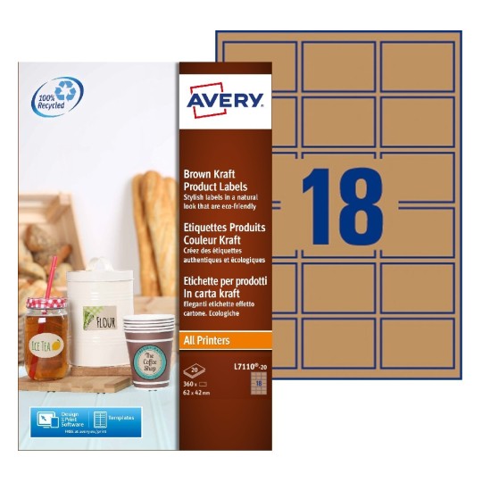 Etiquette produit L7110-20 Contenu: 360 Etiquettes / 20 Feuilles