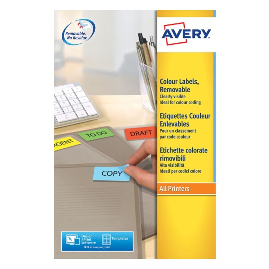 AVERY Avery Autocollants enlevables C9410REV pas cher 