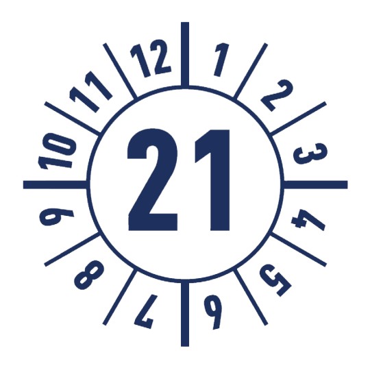Pastilles calendrier antieffraction 2021 CAL21NP Contenu: 48 Etiquettes / 4 Feuilles