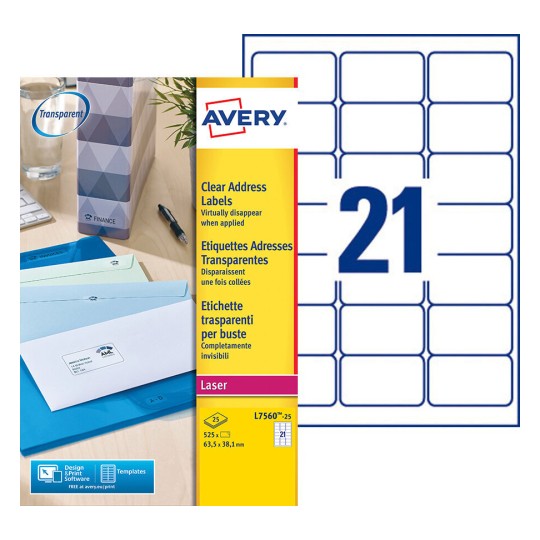 Etiquette adresse L7560-25 Contenu: 525 Etiquettes / 25 Feuilles