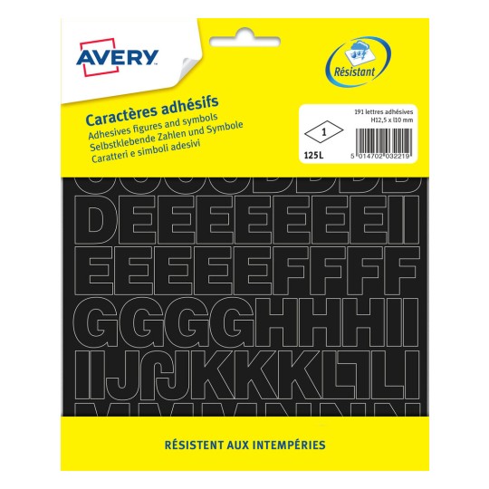 Lettres adhésifs 125L