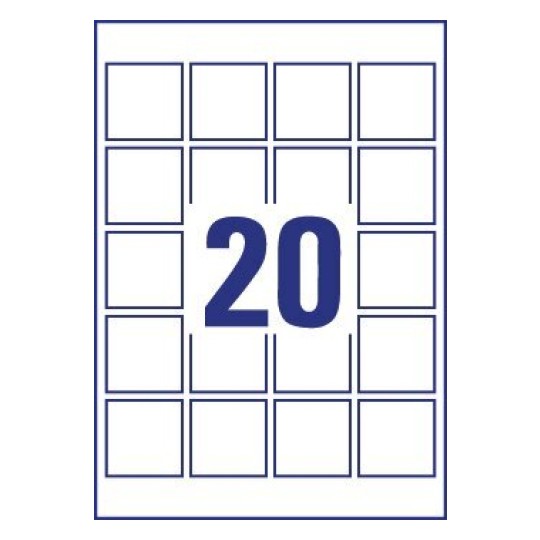 Etiquette produit L7121-20 45 x 45 mm