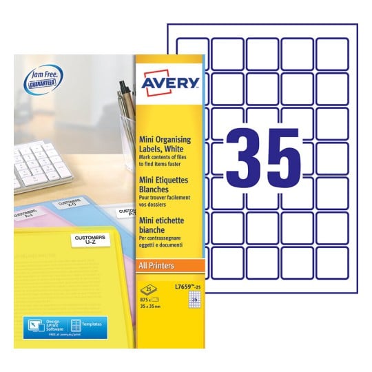 Etiquette mini L7659-25 Contenu: 875 Etiquettes / 25 Feuilles