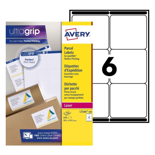 Etiquettes d'expédition L7166-100 Contenu: 600 Etiquettes / 100 Feuilles