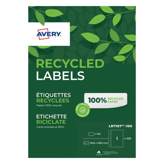 Etiquettes 100% recyclées LR7167-100