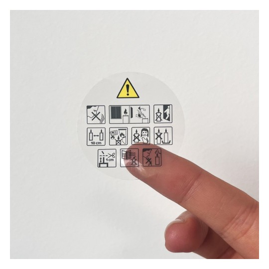 500 Etiquettes AFNOR transparentes - Ø 40 mm - en rouleau IRAFNOR500T