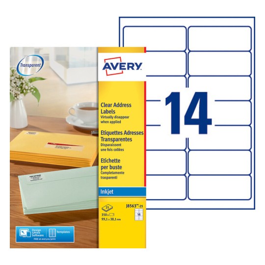 Etiquette adresse J8563-25 Contenu: 350 Etiquettes / 25 Feuilles