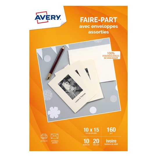 20 cartes de vœux et faire-part C2342-10