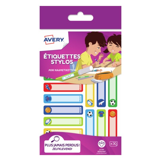 30 étiquettes stylos (Sport) RESMI30E