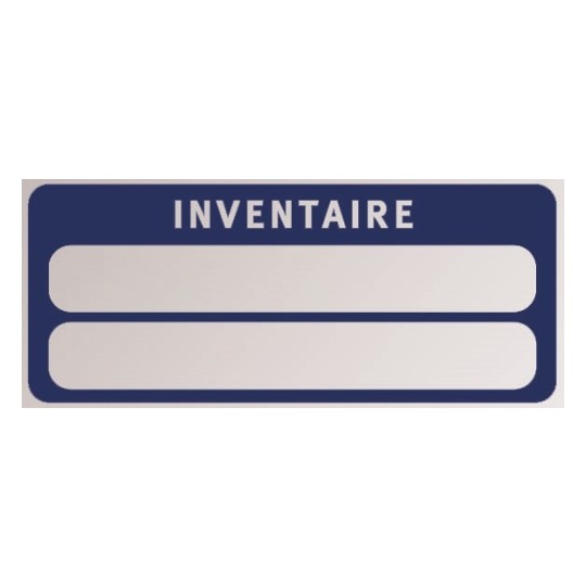 Etiquettes Inventaire Argentées INV02PET 48 x 20 mm